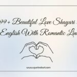 Beautiful Love Shayari in English With Romantic Lines