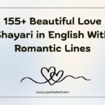 Beautiful Love Shayari in English With Romantic Lines