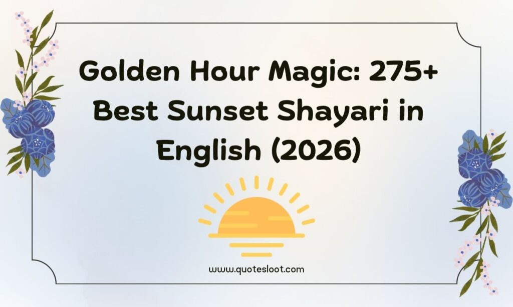Best Sunset Shayari in English