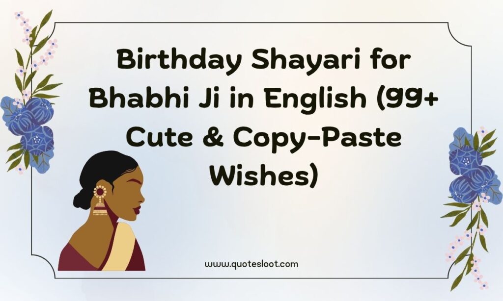 Birthday Shayari for Bhabhi Ji in English