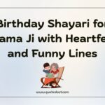 Birthday Shayari for Mama Ji