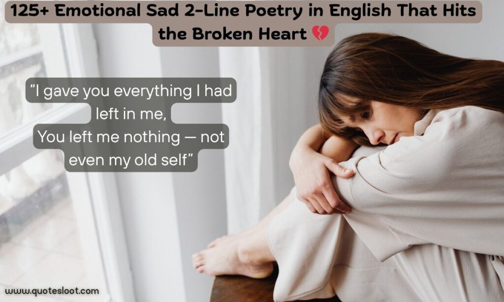 Emotional Sad 2-Line Poetry in English