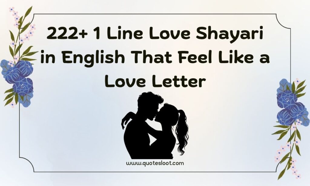 1 Line Love Shayari in English