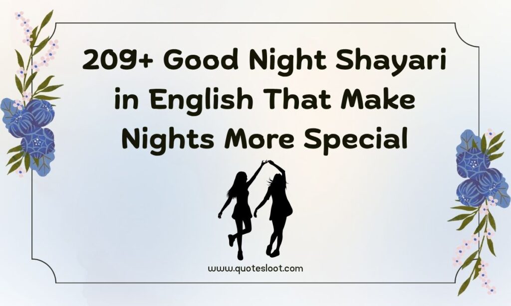 Good Night Shayari in English