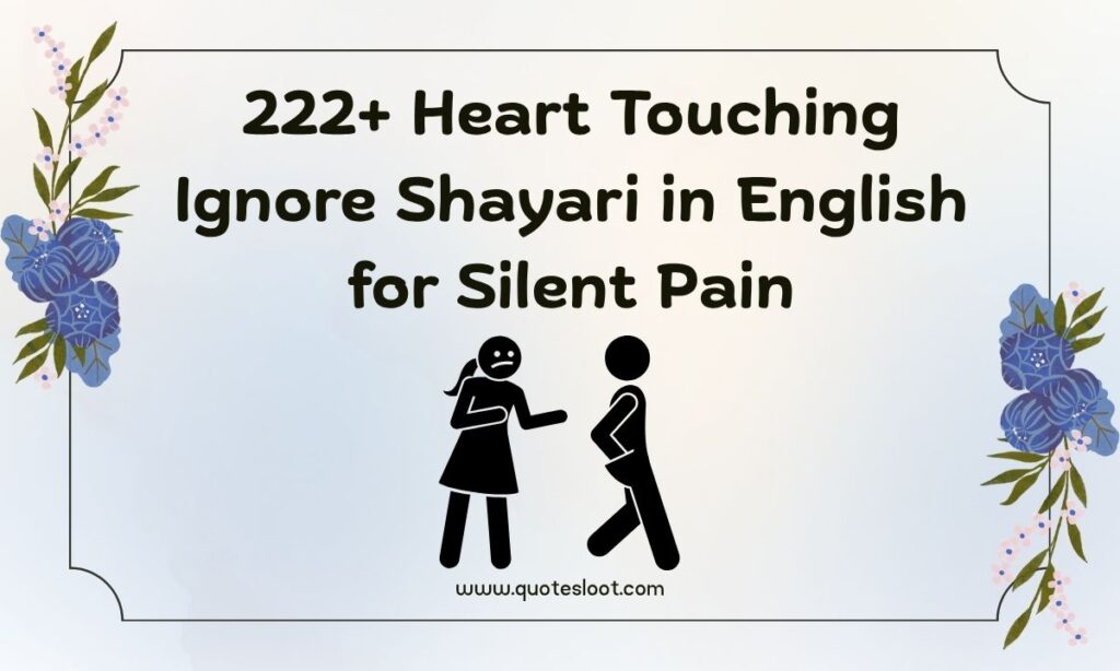 Ignore Shayari in English