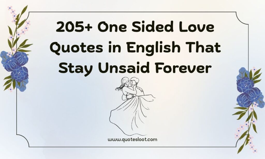 One Sided Love Quotes in English