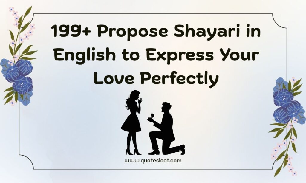 Propose Shayari in English