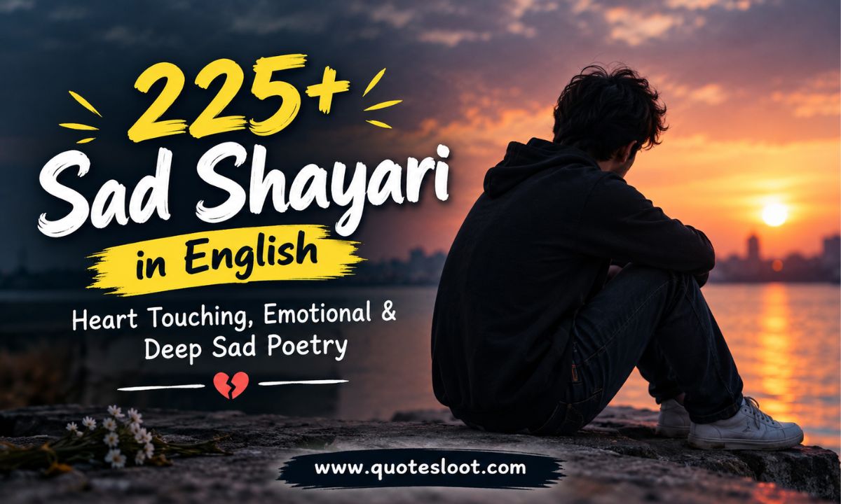 225+ Sad Shayari in English _ Heart Touching, Emotional & Deep Sad Poetry
