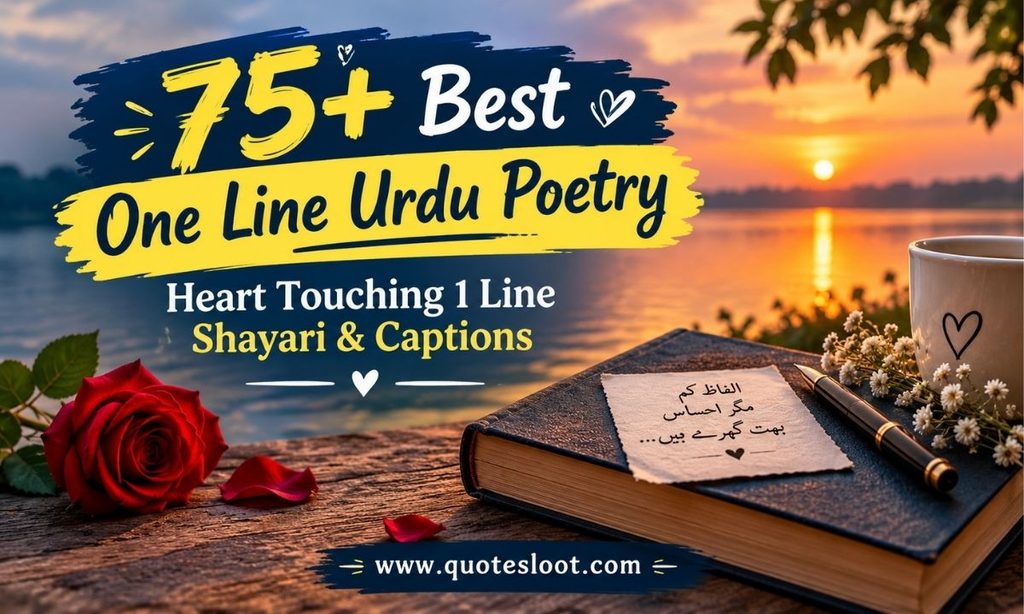 75+ Best One Line Urdu Poetry _ Heart Touching 1 Line Shayari & Captions