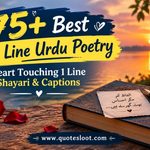 75+ Best One Line Urdu Poetry _ Heart Touching 1 Line Shayari & Captions